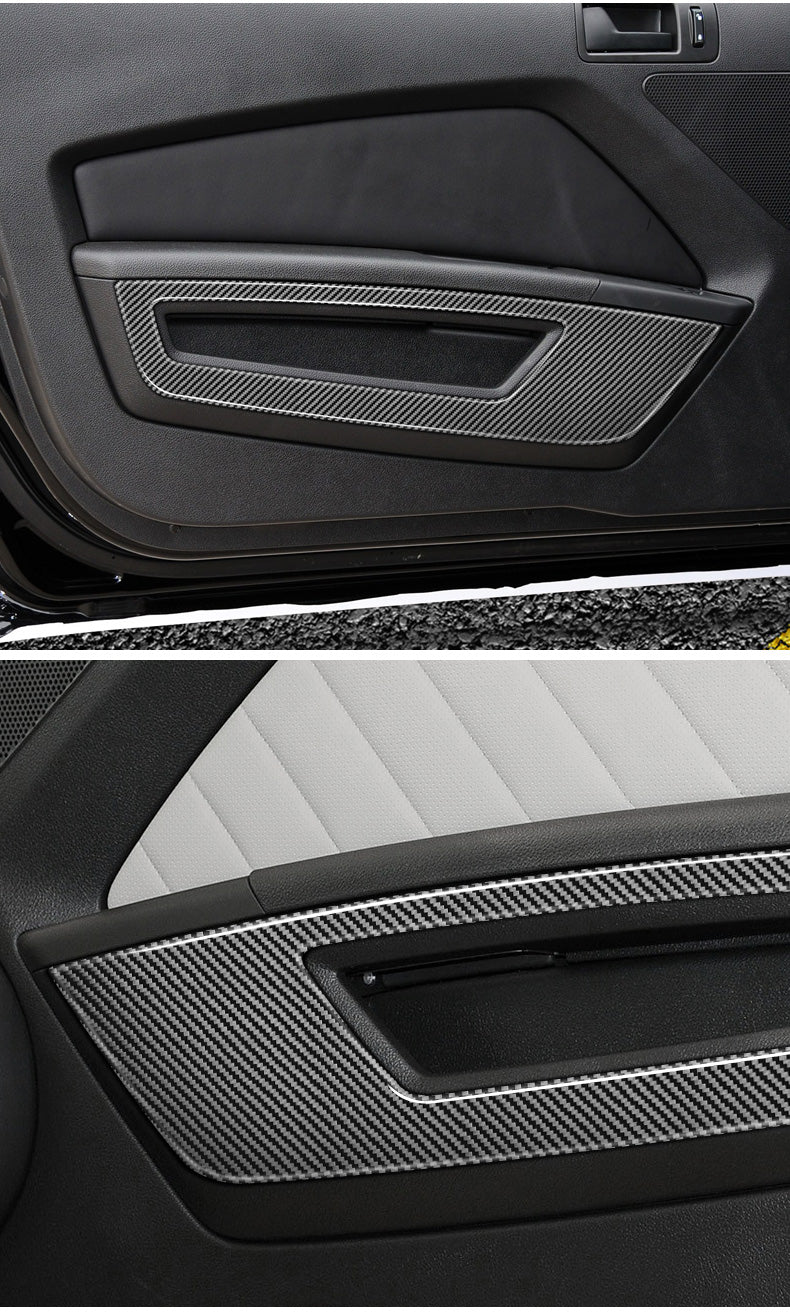 Load image into Gallery viewer, Ford Mustang (2010-2014) Carbon Fiber Front Door Panel Trim - FSPE
