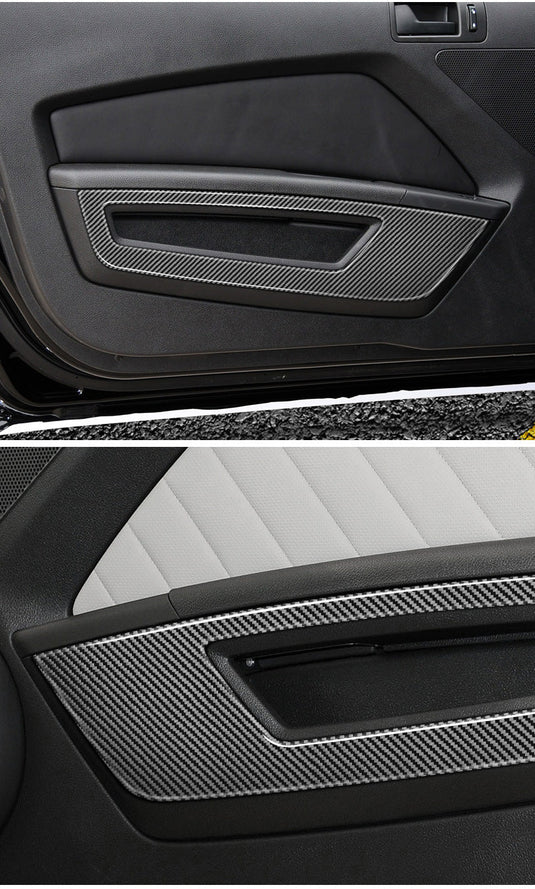 Ford Mustang (2010-2014) Carbon Fiber Front Door Panel Trim - FSPE