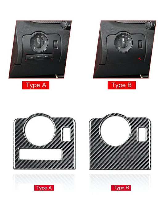 Ford Mustang (2010-2014) Carbon Fiber Headlight Control Trim - FSPE
