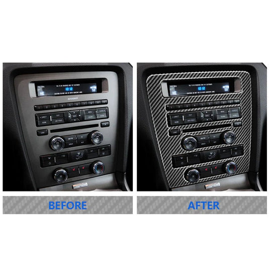 Ford Mustang (2010-2014) Carbon Fiber Multimedia Dash Trim Kit - FSPE