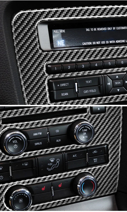 Ford Mustang (2010-2014) Carbon Fiber Multimedia Dash Trim Kit - FSPE