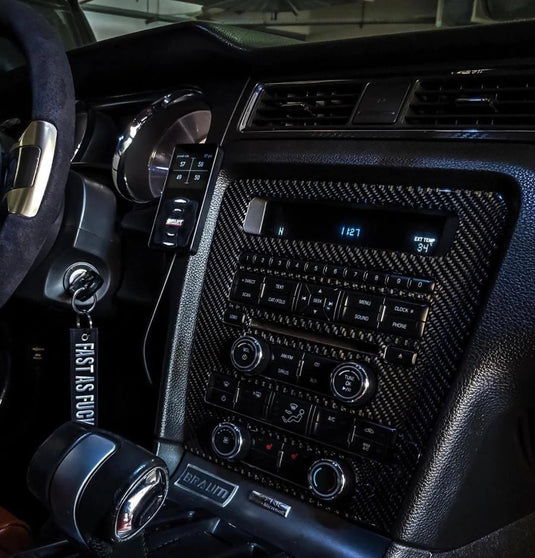 Ford Mustang (2010-2014) Carbon Fiber Multimedia Dash Trim Kit - FSPE