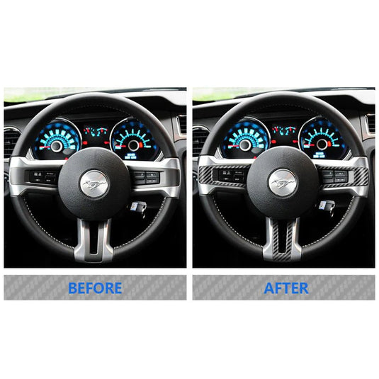 Ford Mustang (2010-2014) Carbon Fiber Steering Wheel Trim Kit - FSPE