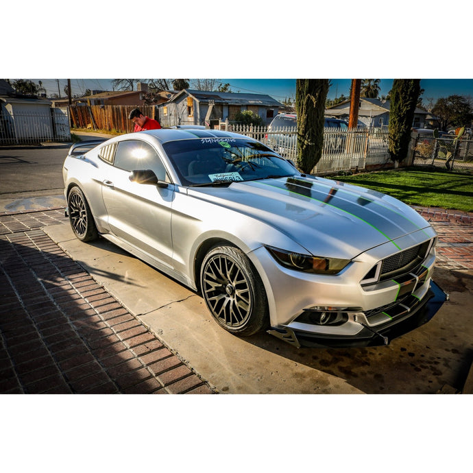 Ford Mustang (2015-2017) Front Splitter V1 + Under Tray - FSPE