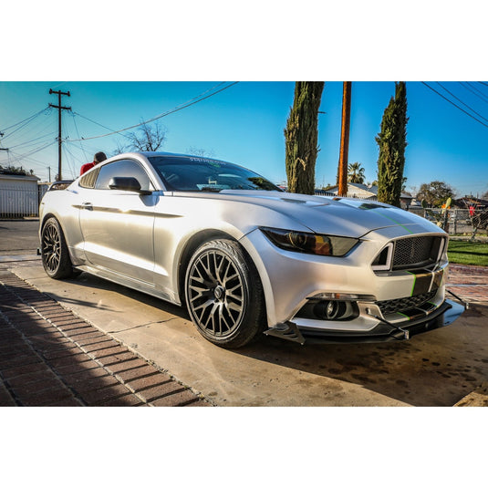Ford Mustang (2015-2017) Front Splitter V1 + Under Tray - FSPE