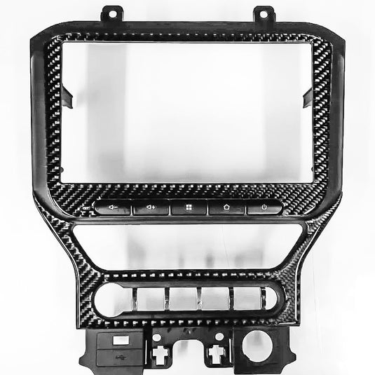 Ford Mustang (2015-2023) Carbon Fiber Aftermarket Dynavin Multimedia Trim Kit - FSPE