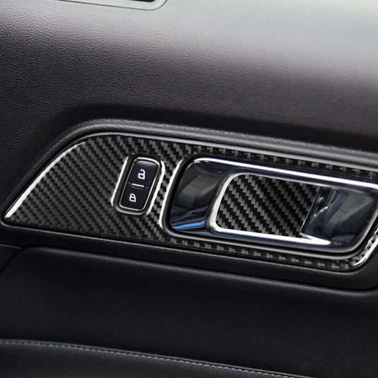 Ford Mustang (2015-2023) Carbon Fiber Door Handle Trim Kit - FSPE