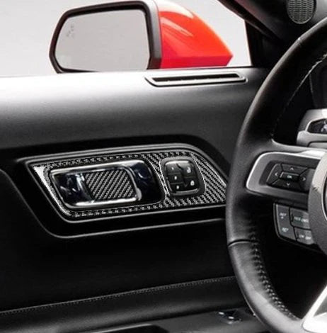 Ford Mustang (2015-2023) Carbon Fiber Door Handle Trim Kit - FSPE