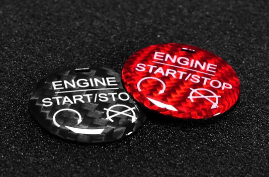 Ford Mustang (2015-2023) Carbon Fiber Engine Start/Stop Overlay Trim - FSPE