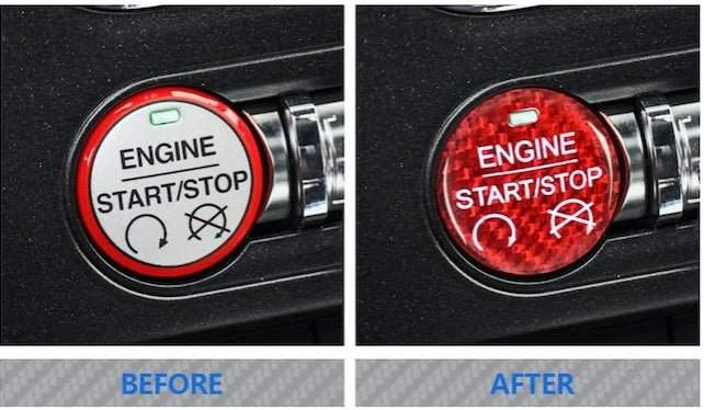 Load image into Gallery viewer, Ford Mustang (2015-2023) Carbon Fiber Engine Start/Stop Overlay Trim - FSPE
