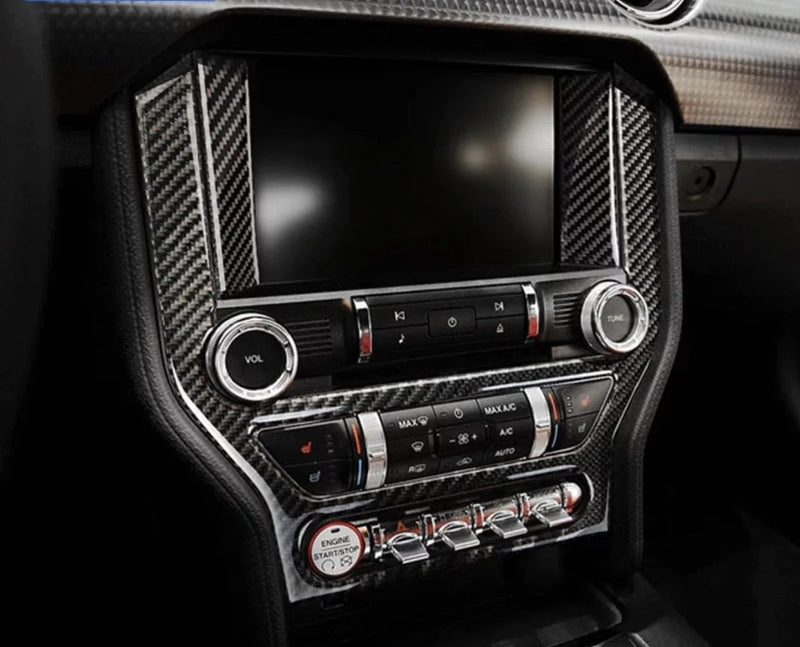Load image into Gallery viewer, Ford Mustang (2015-2023) Carbon Fiber Full Multimedia Console Frame Trim - FSPE
