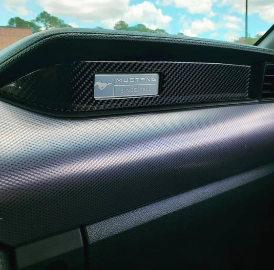 Ford Mustang (2015-2023) Carbon Fiber Passenger Dashboard Strip Trim - FSPE