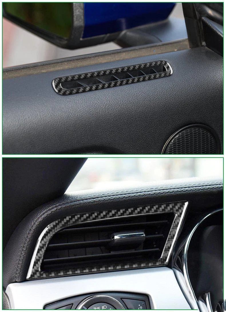Load image into Gallery viewer, Ford Mustang (2015-2023) Carbon Fiber Side AC Outlet Trim - FSPE
