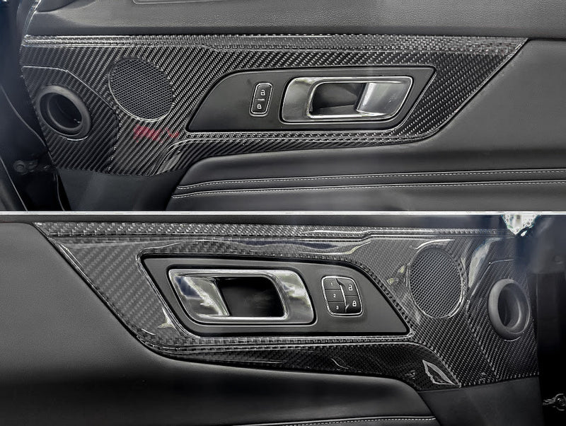 Load image into Gallery viewer, Ford Mustang S650 2024+ Carbon Fiber Door Handle Panel Trim Kit - FSPE
