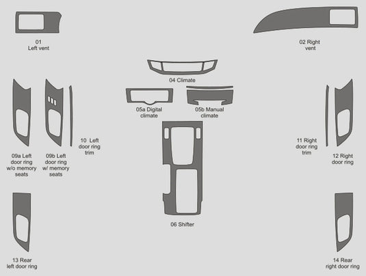 Honda Accord (2013-2015) Carbon Fiber Full Set Trim - FSPE