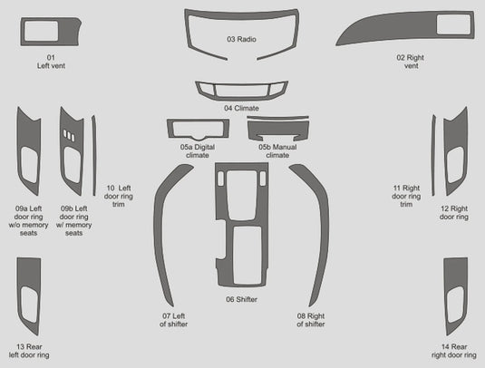 Honda Accord (2013-2015) Carbon Fiber Full Set Trim - FSPE