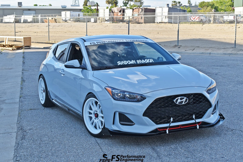 Load image into Gallery viewer, Hyundai Veloster R-Spec / Turbo (2019-2021) Chassis Mounted Splitter Rod Brackets - FSPE
