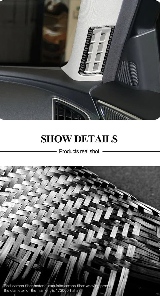 Infiniti Q50/Q60 (2013-2023) Carbon Fiber A-Pillar Air Outlet Trim - FSPE