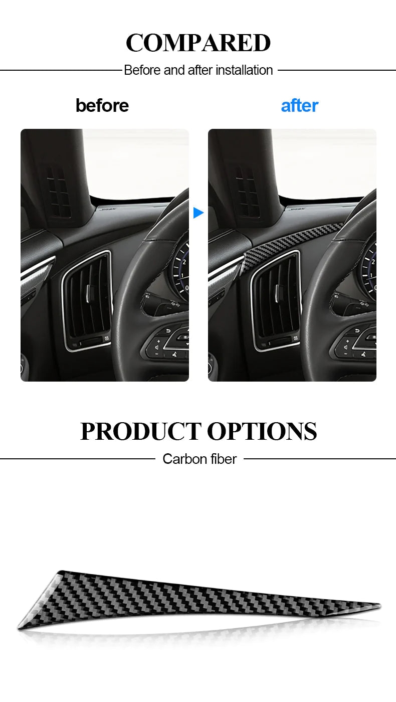 Load image into Gallery viewer, Infiniti Q50/Q60 (2013-2023) Carbon Fiber Left Side Dashboard Trim - FSPE
