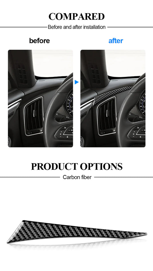 Infiniti Q50/Q60 (2013-2023) Carbon Fiber Left Side Dashboard Trim - FSPE