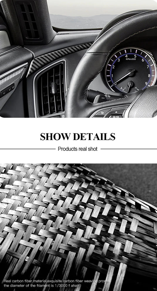 Infiniti Q50/Q60 (2013-2023) Carbon Fiber Left Side Dashboard Trim - FSPE