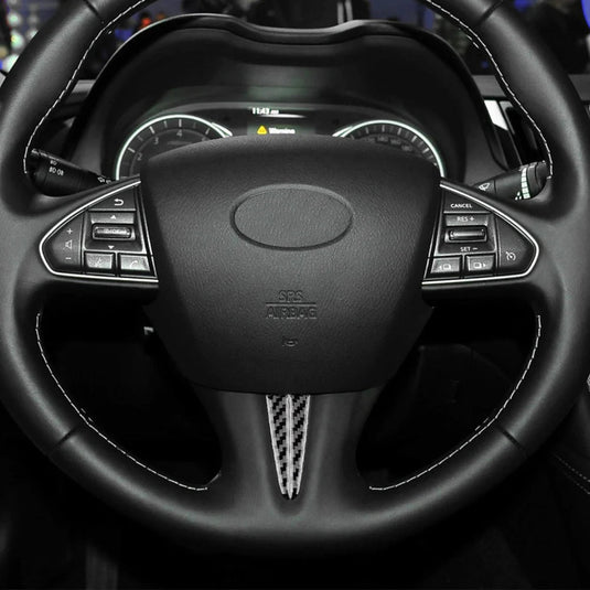 Infiniti Q50/Q60 (2013-2023) Carbon Fiber Steering Wheel Bottom Trim - FSPE