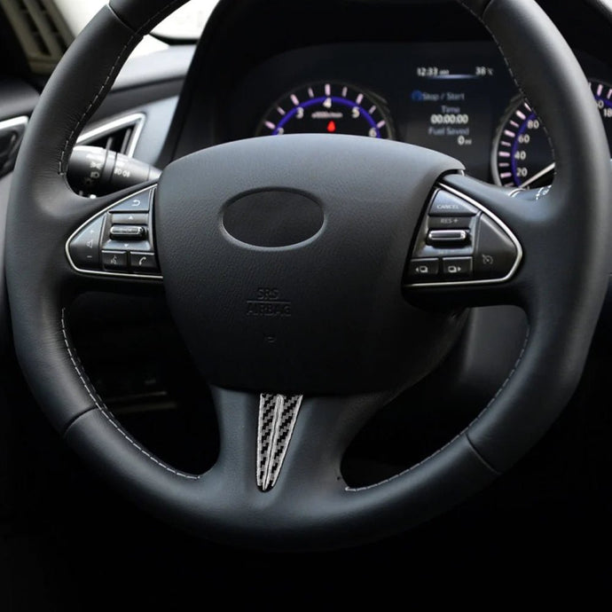 Infiniti Q50/Q60 (2013-2023) Carbon Fiber Steering Wheel Bottom Trim - FSPE