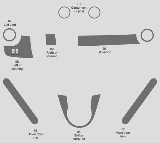Mazda 2 (2011-2015) Carbon Fiber Full Set Trim - FSPE