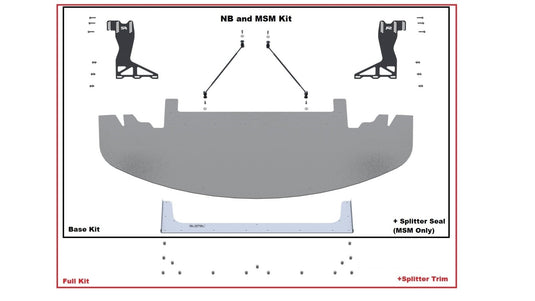 Mazda Miata NB (1999-2005) RGR Ultra Chassis Mounted Front Splitter Kit - FSPE