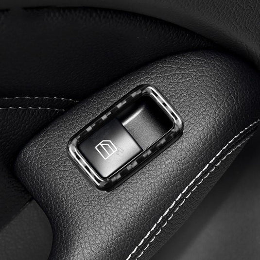 Mercedes Benz A B C E "Class GLE GLA ML GL CLS" Carbon Fiber Full Set Window Control Trim - FSPE