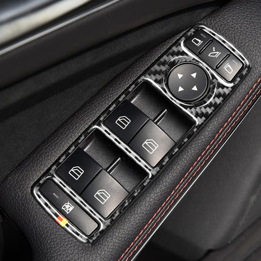 Mercedes Benz A B C E "Class GLE GLA ML GL CLS" Carbon Fiber Full Set Window Control Trim - FSPE