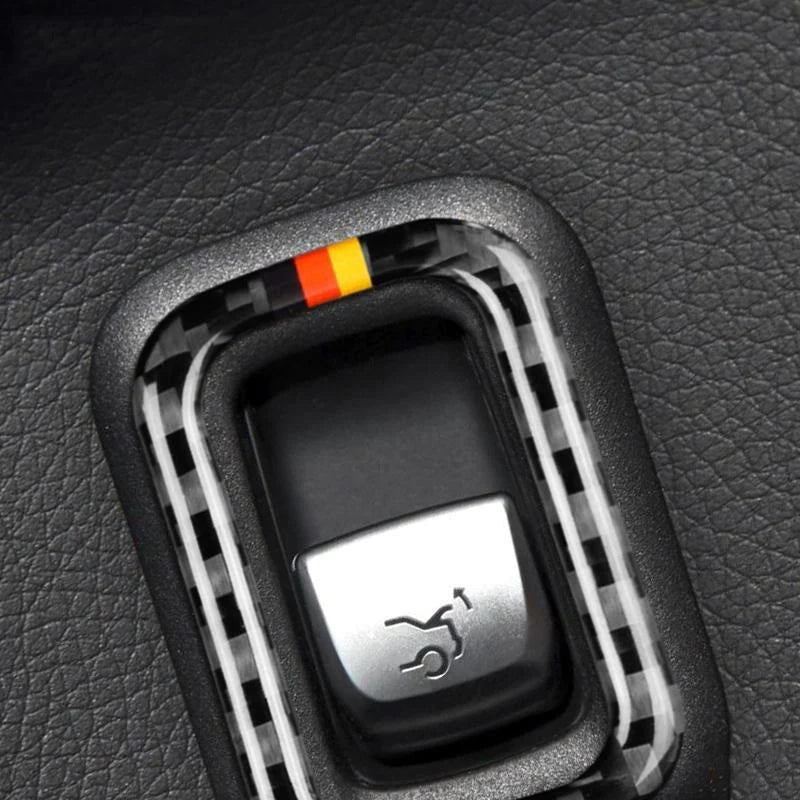 Load image into Gallery viewer, Mercedes Benz C Class &quot;205 C180 C200 C300 GLC&quot; Carbon Fiber Trunk Switch Trim Overlay - FSPE
