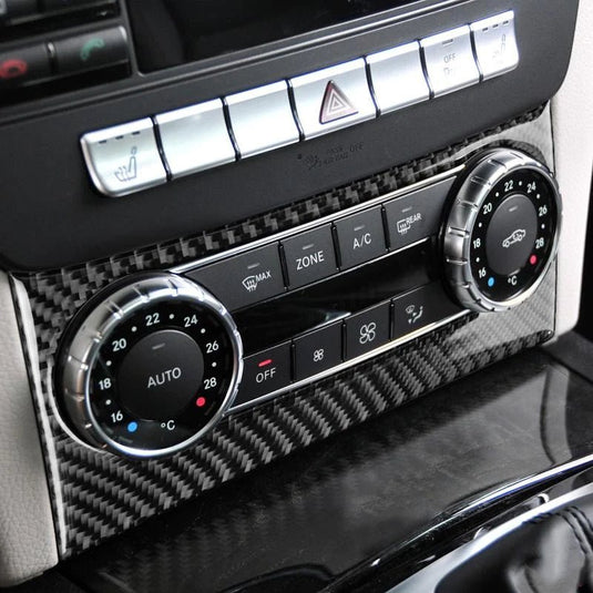 Mercedes Benz C Class W204 (2011-2013) Carbon Fiber Air Conditioning Control Trim Overlay - FSPE