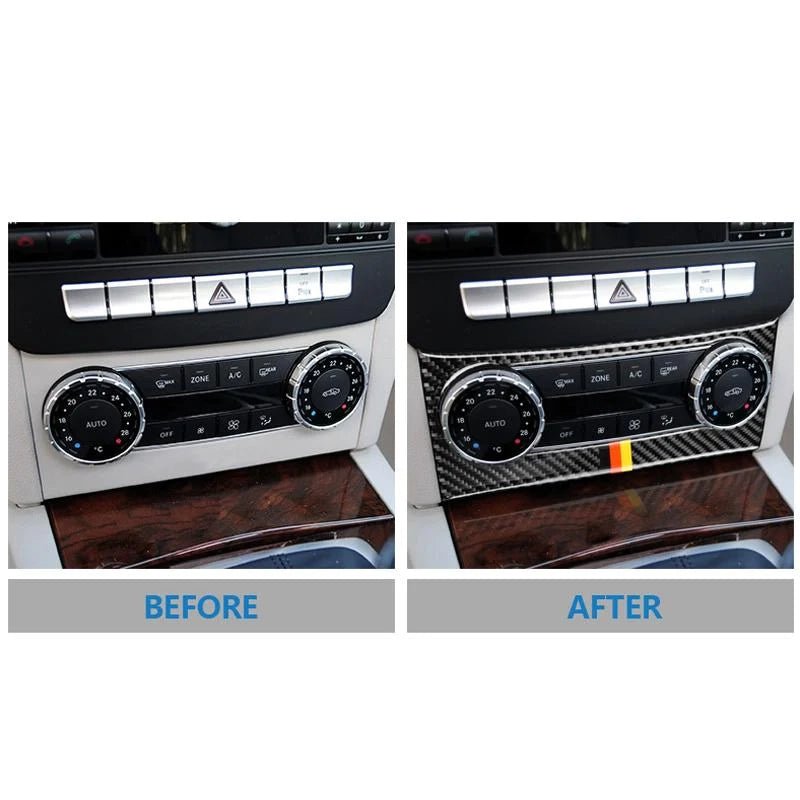 Load image into Gallery viewer, Mercedes Benz C Class W204 (2011-2013) Carbon Fiber Air Conditioning Control Trim Overlay - FSPE
