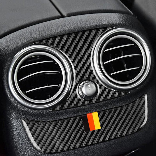 Mercedes Benz C Class W205 C Class C180 C200 C300 GLC Carbon Fiber Air Conditioning Outlet Overlay Trim - FSPE
