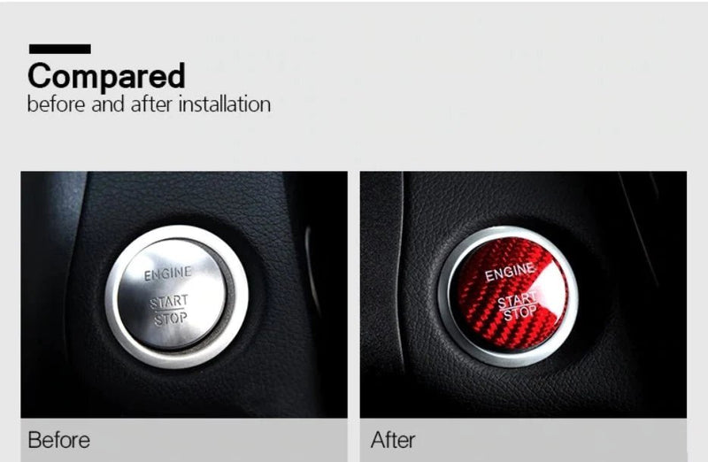 Load image into Gallery viewer, Mercedes Benz Carbon Fiber Engine Start Button Cover - FSPE
