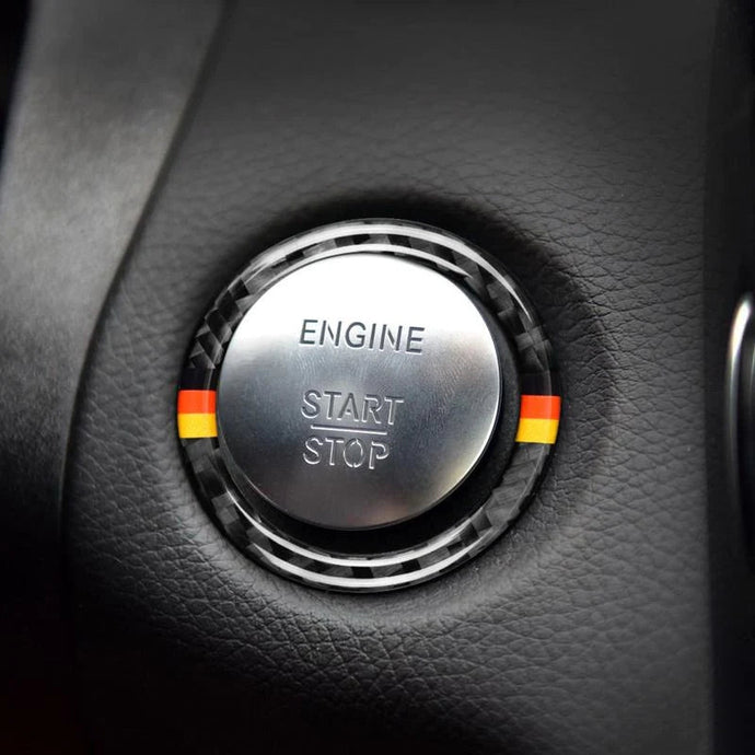 Mercedes Benz Carbon Fiber Start/Stop Ring Trim - FSPE
