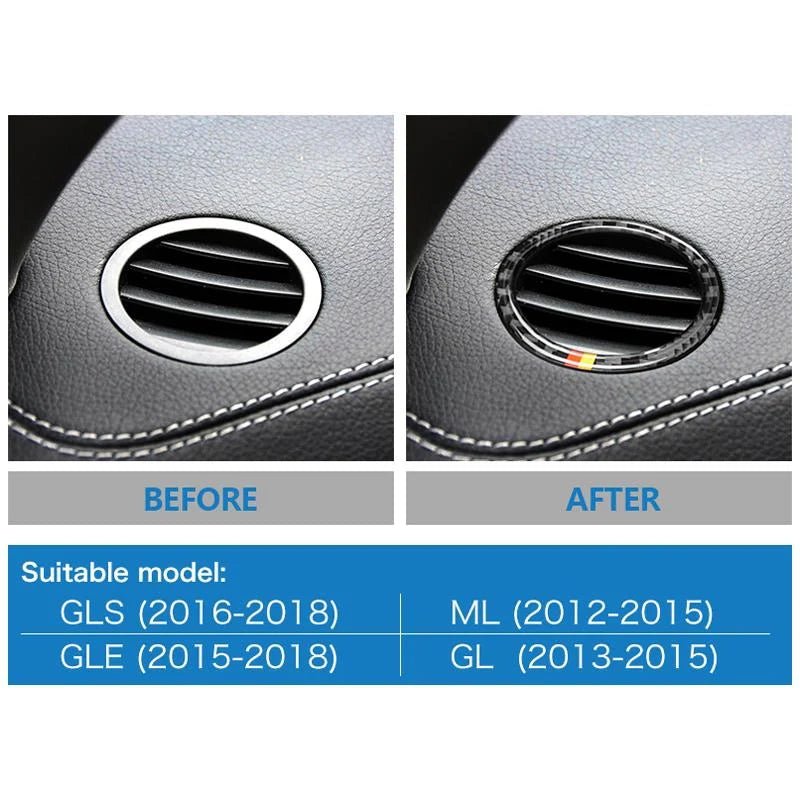 Load image into Gallery viewer, Mercedes Benz GLS,ML,GLE,GL Carbon Fiber Air Conditioning Outlet Vent Trim - FSPE
