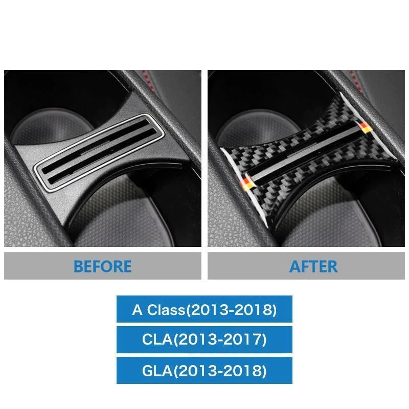 Load image into Gallery viewer, Mercedes Benz &quot;W169 W117 W156 A Class CLA GLA&quot; Carbon Fiber Cup Holder Trim - FSPE
