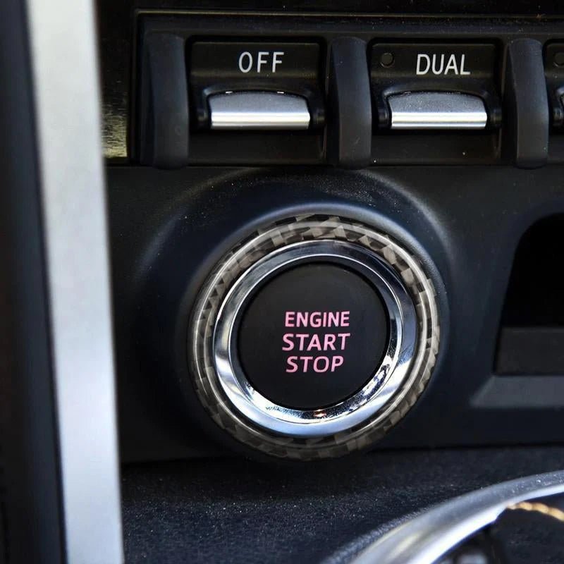 Subaru BRZ (2013-2016) Carbon Fiber Engine Start/Stop Push Button Trim ...