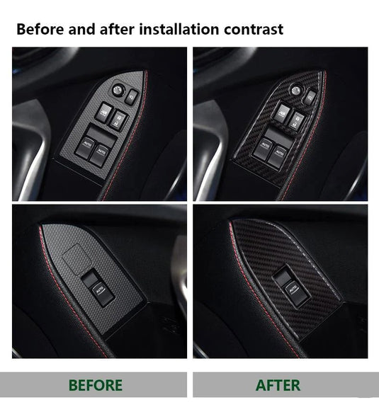 Subaru BRZ (2013-2016) Carbon Fiber Window Control Trim - FSPE