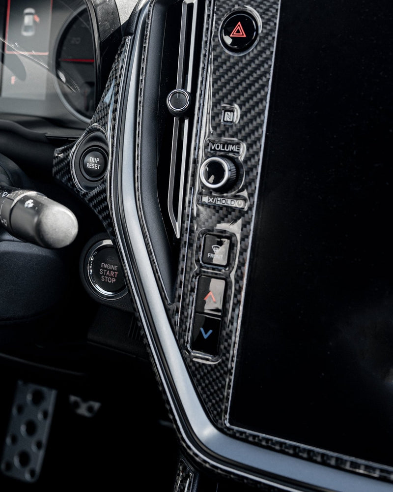 Load image into Gallery viewer, Subaru WRX (2022-2023) Carbon Fiber Start Button Dash Trim - FSPE
