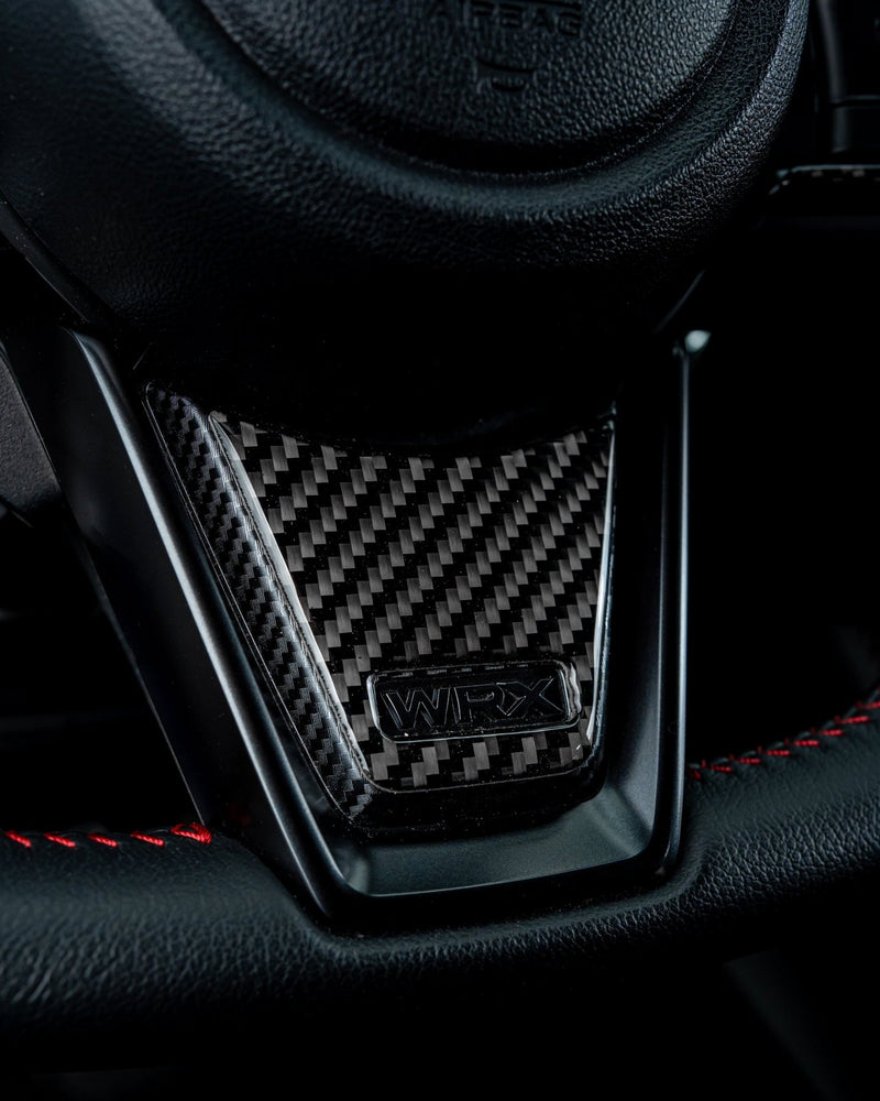 Load image into Gallery viewer, Subaru WRX (2022-2023) Carbon Fiber Steering Wheel Trim - FSPE
