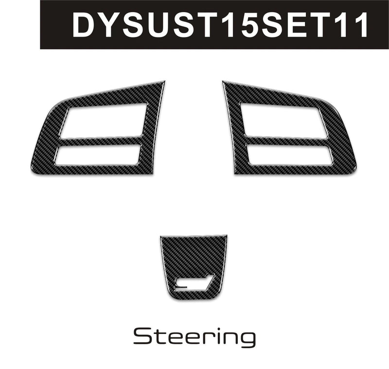 Load image into Gallery viewer, Subaru WRX STI (2015) Carbon Fiber Steering Wheel Trim - FSPE
