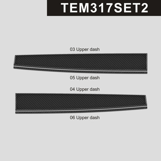 Tesla Model 3 (2017-2022) Carbon Fiber Upper Dash Trim Behind Screen - FSPE