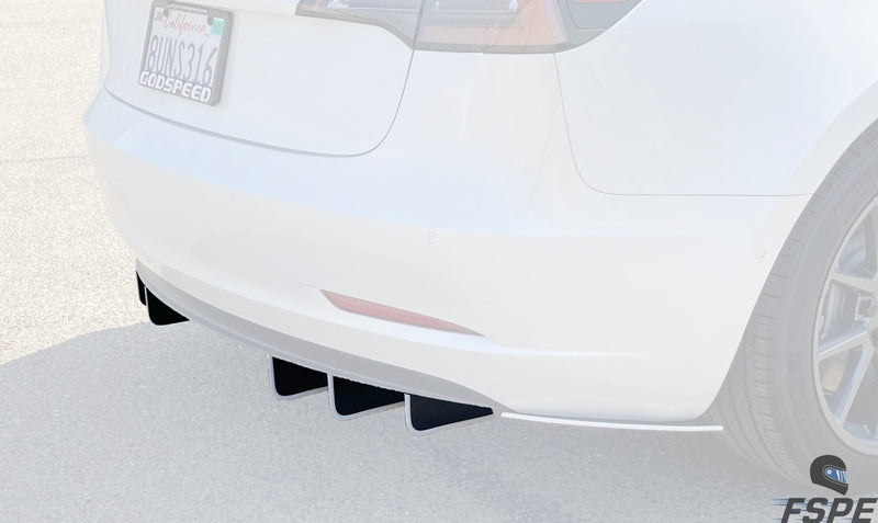 Load image into Gallery viewer, Tesla Model 3 Rear Diffuser Fins - FSPE
