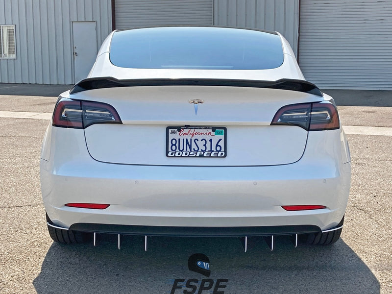 Load image into Gallery viewer, Tesla Model 3 Rear Diffuser Fins - FSPE
