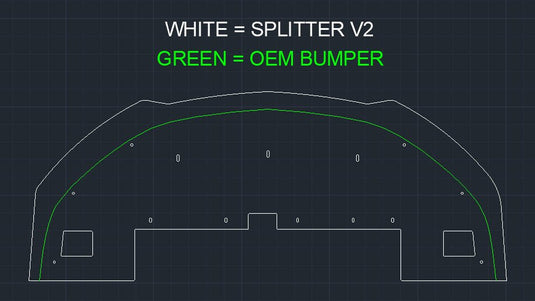 Toyota Corolla 2014-2018 (Gen 11) Chassis Mounted Front Splitter V2 - FSPE