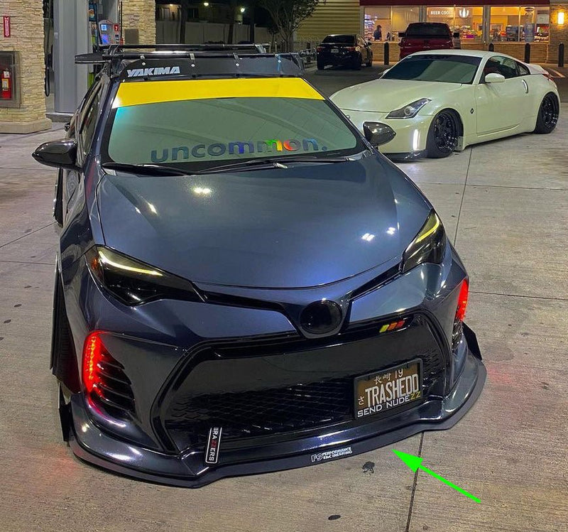 Load image into Gallery viewer, Toyota Corolla 2014-2018 (Gen 11) Chassis Mounted Front Splitter V4 - FSPE
