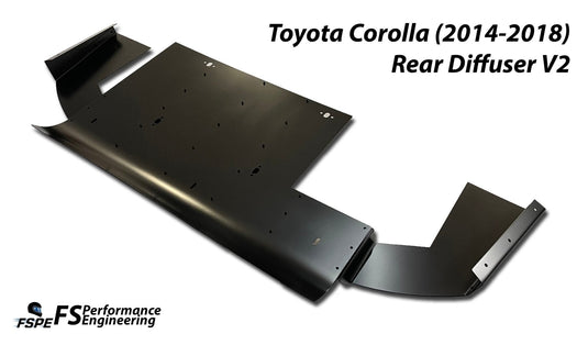 Toyota Corolla 2014-2018 (Gen 11) Chassis Mounted Rear Diffuser V2 - FSPE
